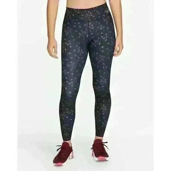 NEW! Nike Women's XL One Luxe Icon Clash Mid-Rise Printed Leggings NWT $105 - Picture 1 of 6